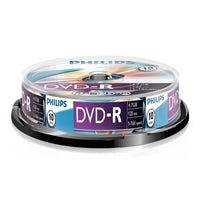 Philips DVD-R 16X 4.7GB Recordable Discs - 10 Pack Spindle Philips DVD-R 16X 4.7GB Recordable Discs - 10 Pack Spindle